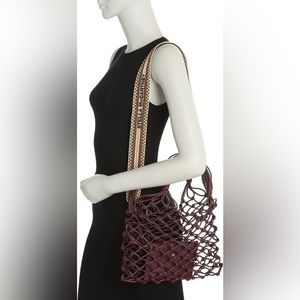 Faux Leather Knotted Tote Bag & Pouch